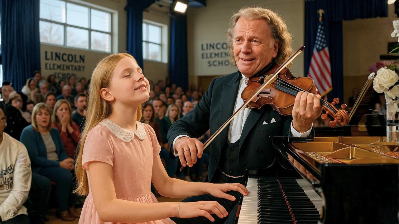 BLIND 9-YEAR-OLD GIRL PLAYS ‘SECOND WALTZ’… THEN ANDRÉ RIEU SUDDENLY STANDS BEHIND HER