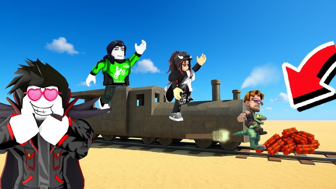 NGAKAK!! AKU PRANK 4 FAHTERS SAMPE EMOSI DI DEAD RAILS ROBLOX!!!