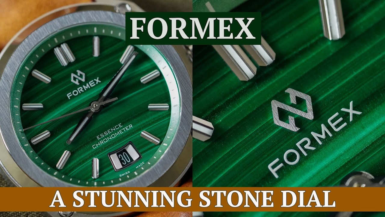 A stunning natural stone dial from Formex - Essence 39 Malachite Dial Special Edition