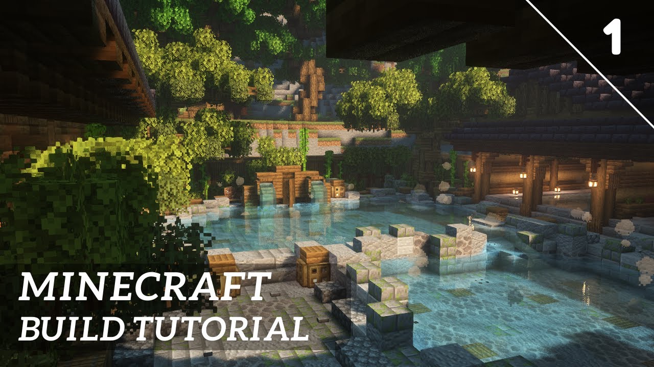 【Minecraft】| Japanese Hotspring Pt. 1 🌿| Build Tutorial