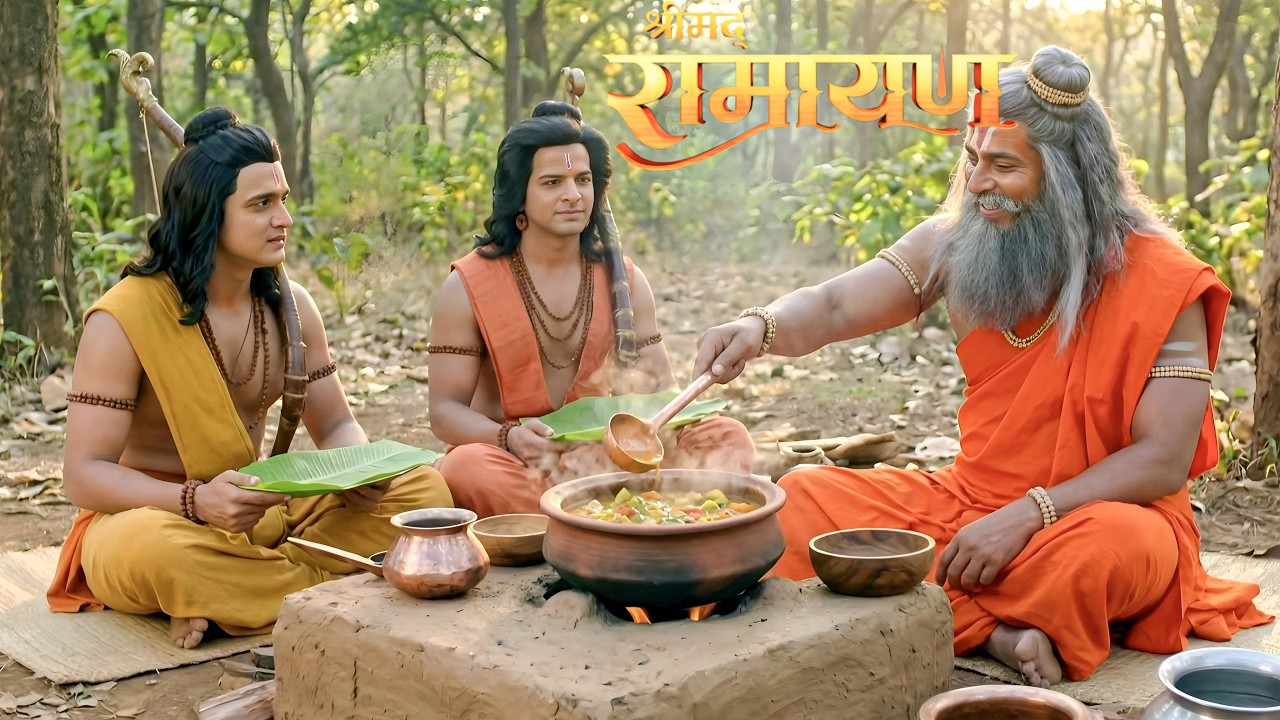 साधु के रूप में आए हनुमान जी खिलाया अपने हाथों से राम-लक्ष्मण को भोजन || Shrimad Ramayan
