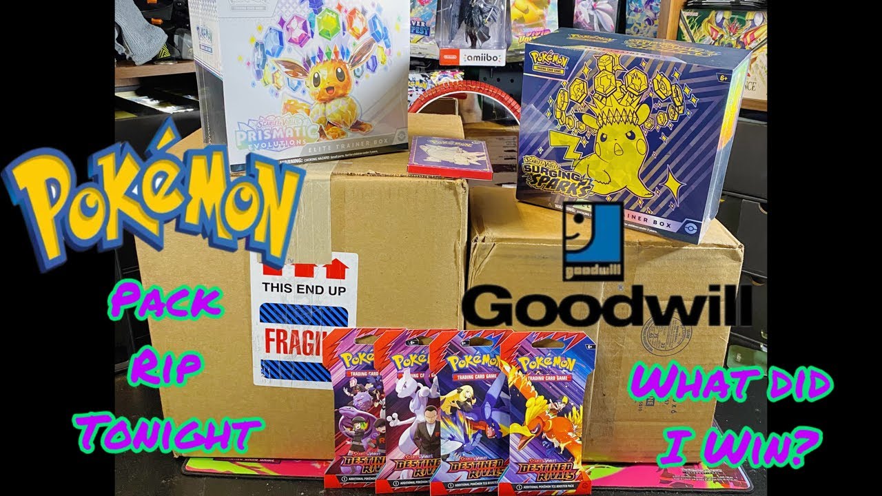 🔴LIVE - Processing Vintage Pokemon Collections from Goodwill - Prismatic, Surging, Destined Packs