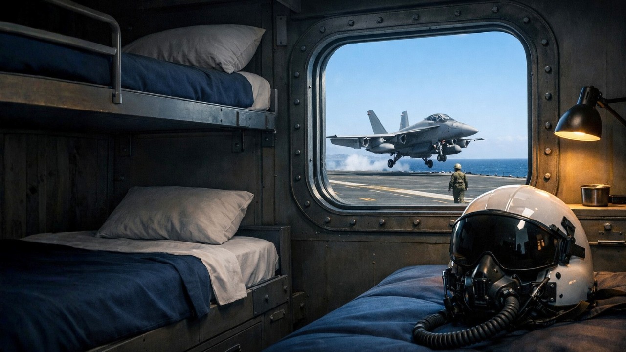 O&ugrave; DORMENT les Pilotes de Chasse sur les Porte-avions Am&eacute;ricains ?
