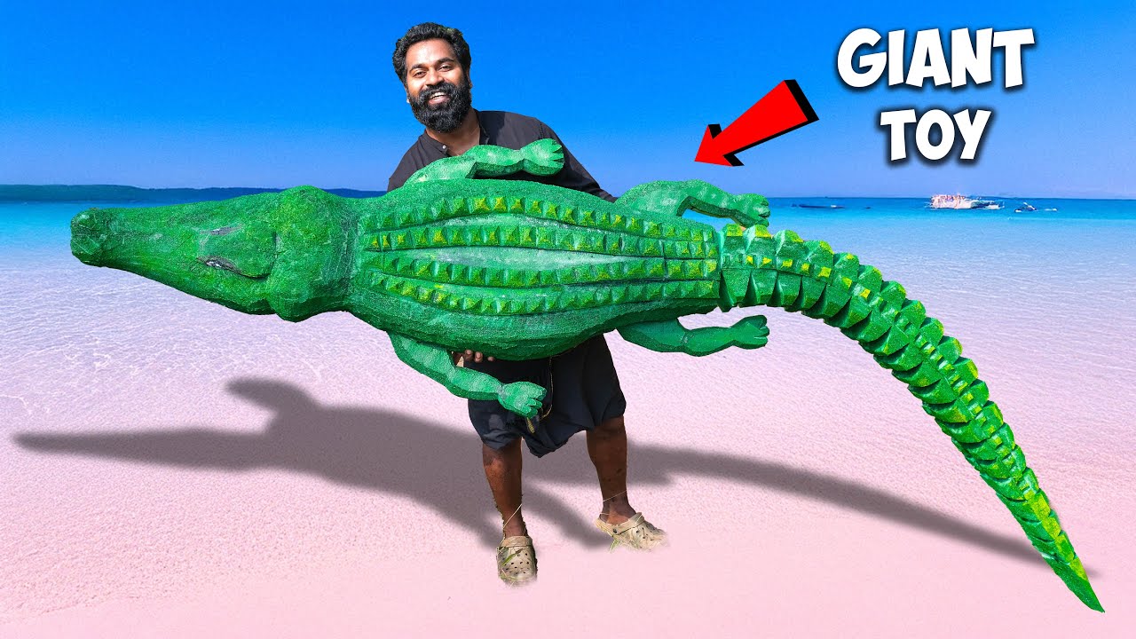 Surprising People With Giant Crocodile Toy | ഞാൻ ഉണ്ടാക്കിയ പെടക്കണ മുതല | M4 Tech |