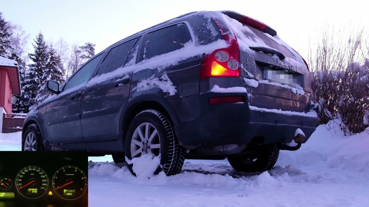 Volvo XC90 2.4d Cold Start -28 °C  / -18.4 °F