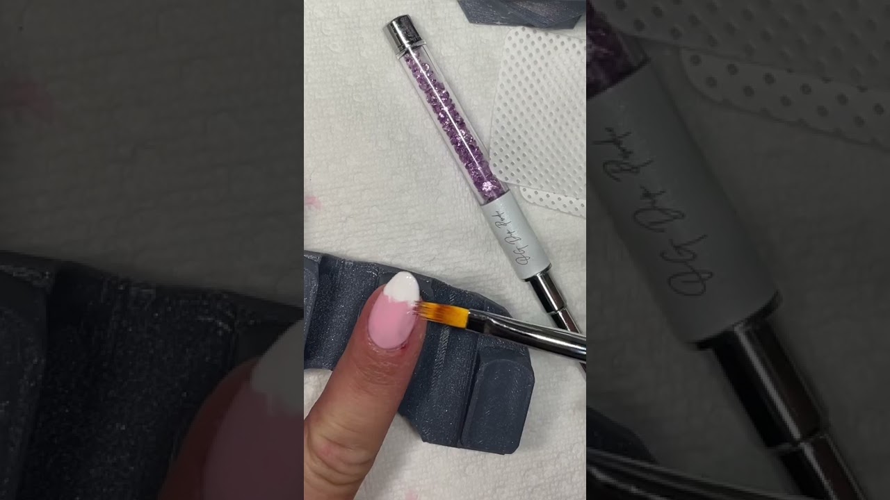 DIY French Baby Boomer Ombr&eacute; Nails 😍💅🏼 #nailart #shorts #nails