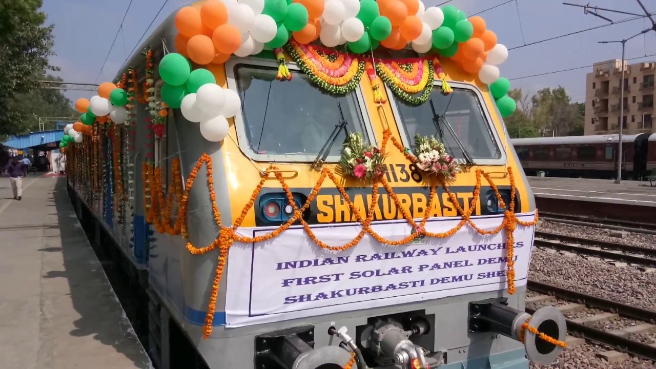 Solar-Powered Revolution: Railway Launches First Train at Safdarjung Station, New Delhi