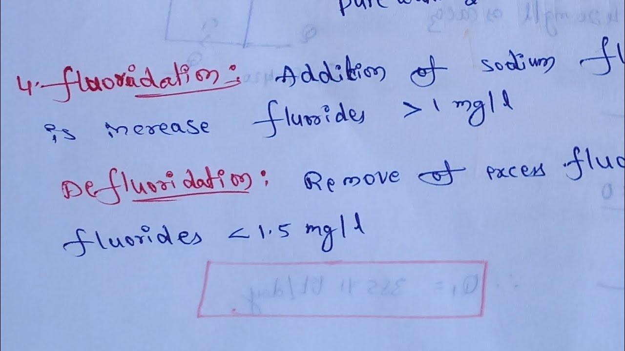 Fluoridation and defluoridation | Water filter with activated carbon | Nalgonda technique