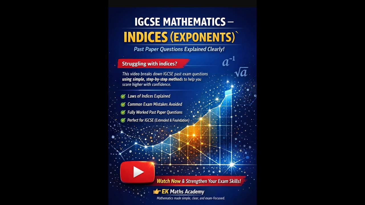 IGCSE Past paper questions on Indices/Exponents part 2