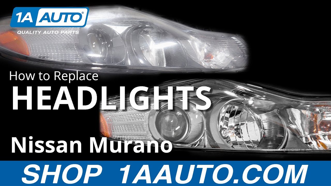 Как заменить фары в сборе на Nissan Murano 09-14