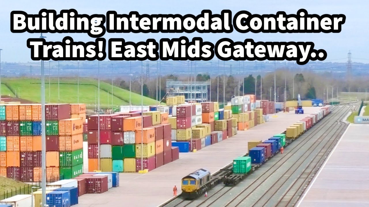 Containers being moved like LEGO bricks! Intermodal TRAINS being built at East Mids Gateway!