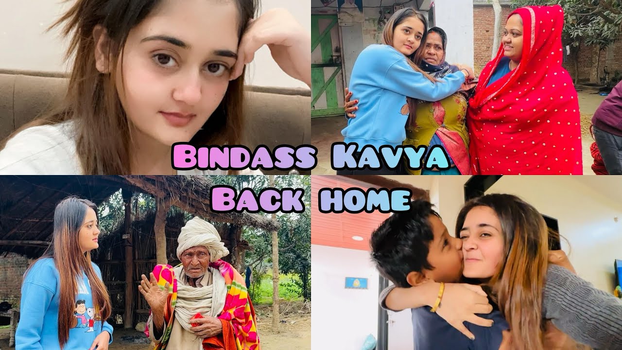 😢Bindass Kavya Missing her Village 🥺Gaon se nikle to Kaka was Crying 😢 Meeting Chikoo baby