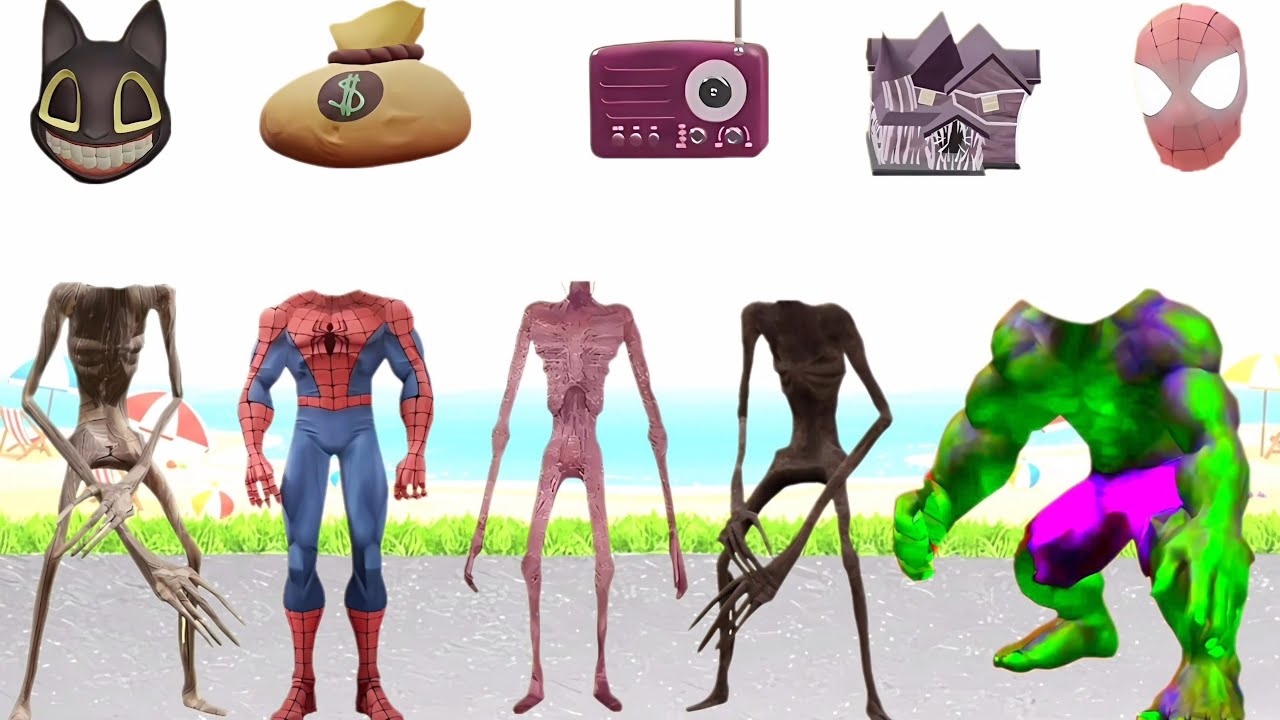 WRONG HEADS SIREN HEAD POOP, SIREN HEAD HOUSE, SIREN HEAD BRAIN EYE, SIREN HEAD OCTOPUS, SIREN HEAD