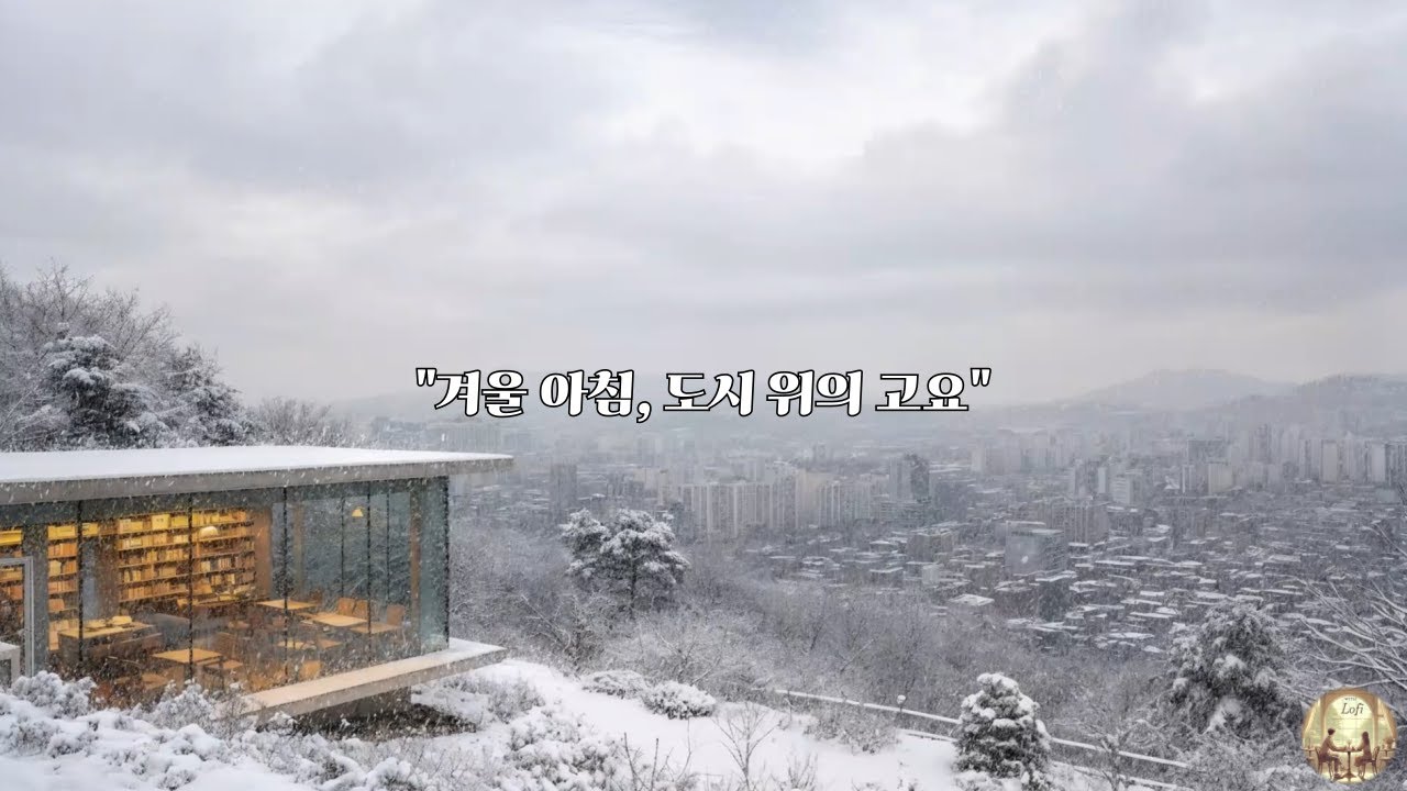 [Play List]하얀 눈이 오는 도시가 내려다보이는 아침 북카페에서 듣는 피아노 곡(In a book cafe on a snowy morning)