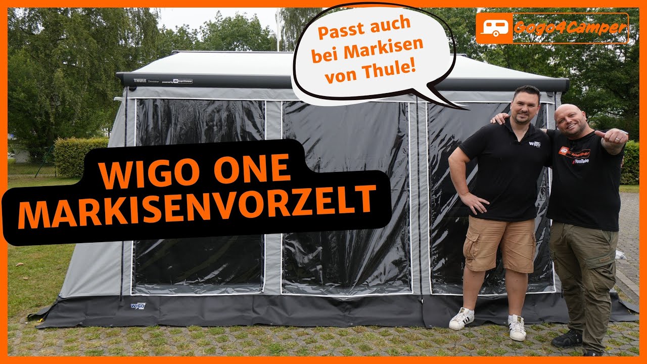 Variables Markisenvorzelt WIGO ONE - Schutz vor Regen, Wind, Sonne & Moskitos [Wohnwagen& Wohnmobil]