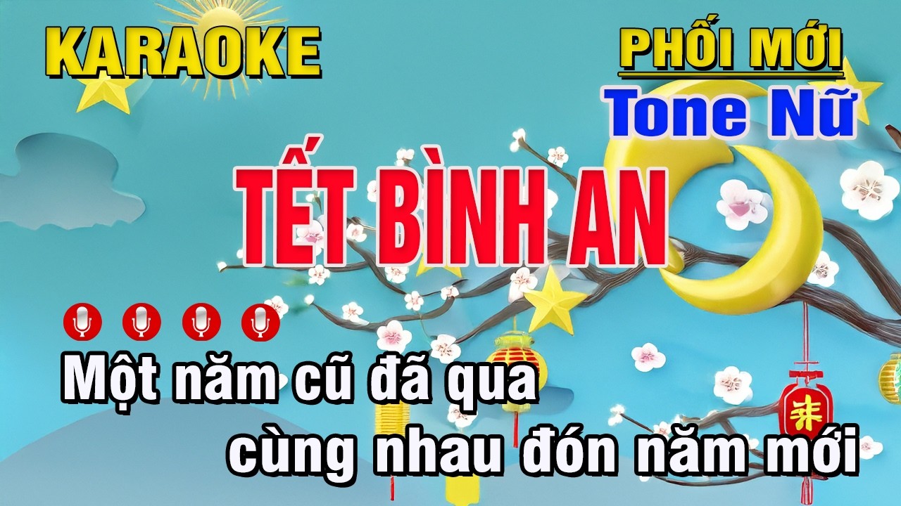 Tết Binh An Karaoke Tone Nữ (F#m) Beat Chuẩn | Trung Hiếu Karaoke