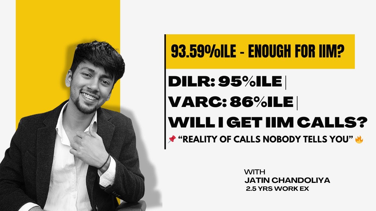 93.59%ile in CAT – Will I Get IIM Calls? (DILR 95, VARC 86, OBC, 2.5 Yrs Work Ex)