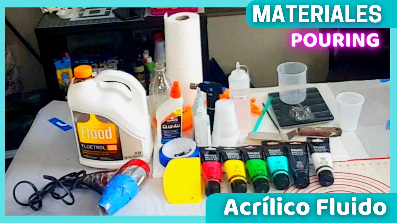 MATERIALES B&Aacute;SICOS, para principiantes ACRYLIC POURING
