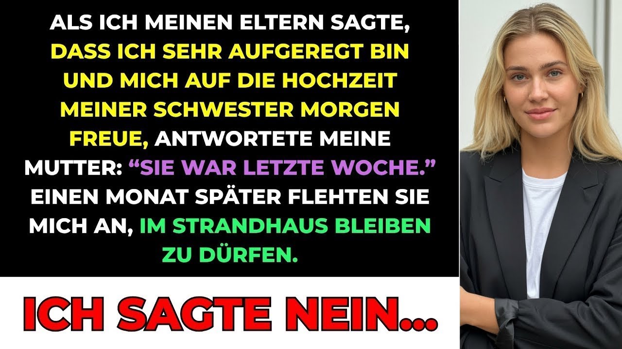 Ich Sagte Mutter, Ich Freue Mich Auf Die Hochzeit Meiner Schwester  Sie Sagte, Sie War Letzte Woch