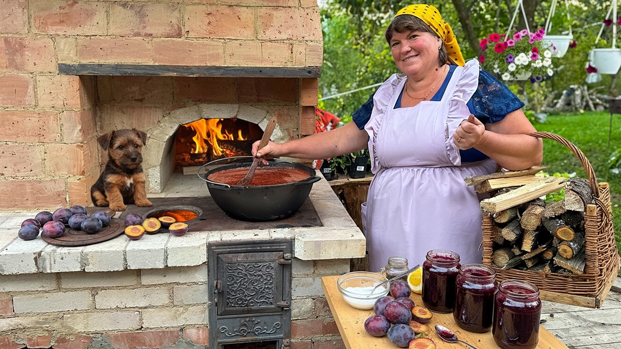 Homemade Plum Dumplings, Jam & Countryside Feast