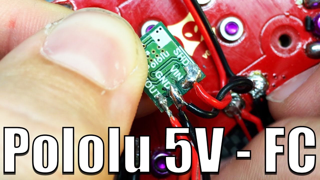 How to solder a Pololu to power a Flight Controller (FC)