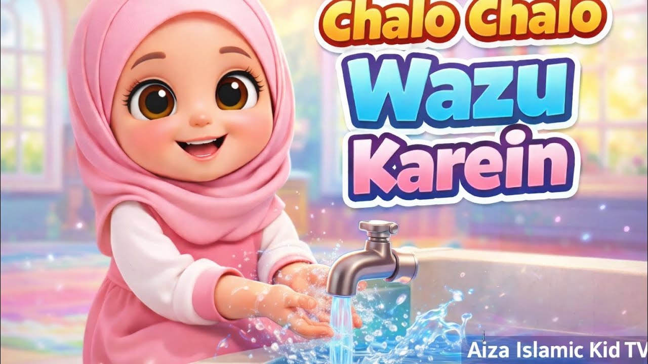 Chalo Chalo Wazu Kare Nasheed | Kids Islamic Rhymes | Learn Wudu Step by Step