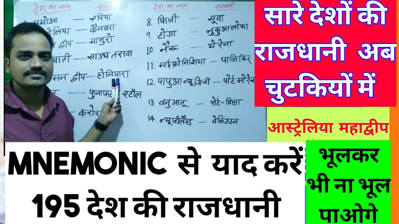 देश और राजधानिया| country and capital gk tricks | eg Tricks |mnemonic all country and capital |hindi