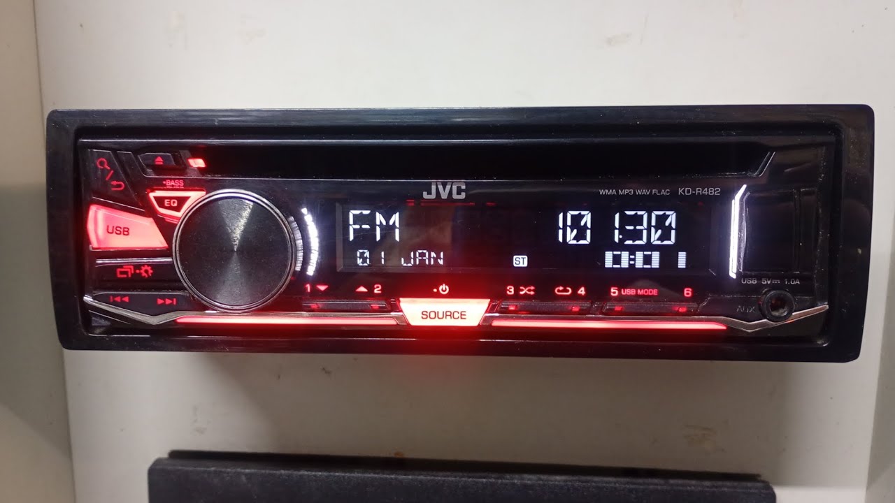 JVC KD-R482 USB CD MP3 AUX Radio Samochodowe Prezentacja Car Audio Test 
