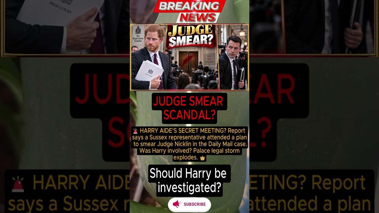 🚨 HARRY AIDE&rsquo;S SECRET MEETING? Judge Smear Scandal! #Royal #PrinceHarry #DailyMail