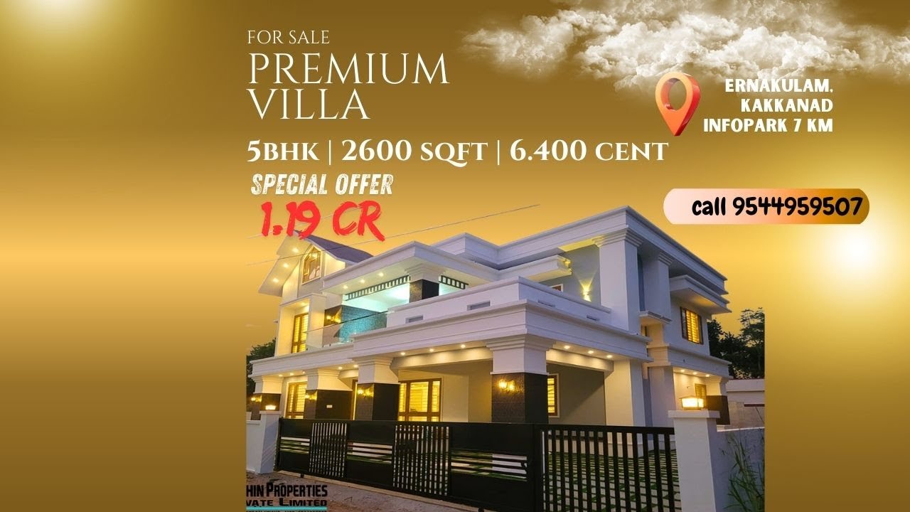 🏡 Premium Villa for Sale in Ernakulam | 5BHK Luxury Home in Kochi | Ernakulam | 4 Car parking