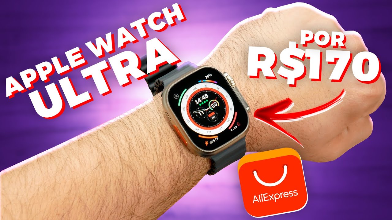 Esse “APPLE WATCH ULTRA” do AliExpress custa apenas R$170 e é BOM DEMAIS!