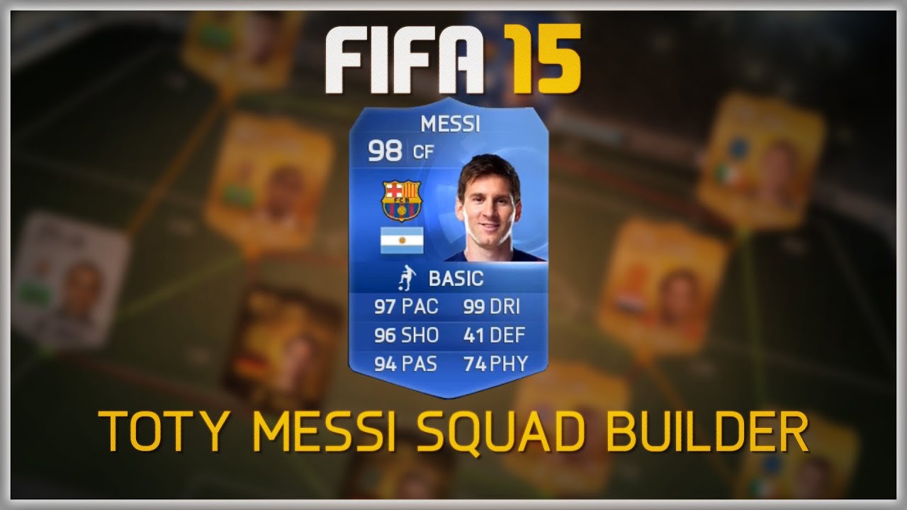 FIFA 15 TOTY Messi Squad Builder