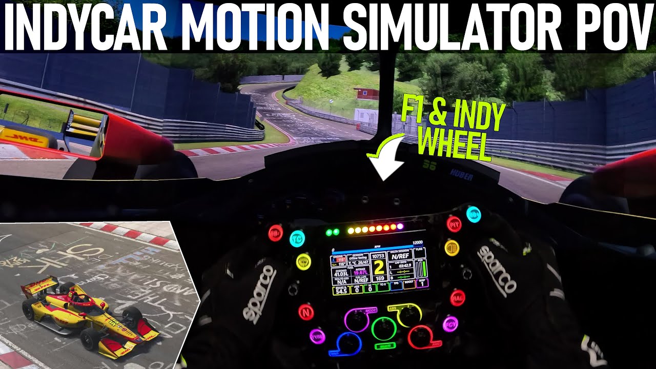 Indycar Motion Racing Simulator Lap at the Nordschleife - Driver's Eye View