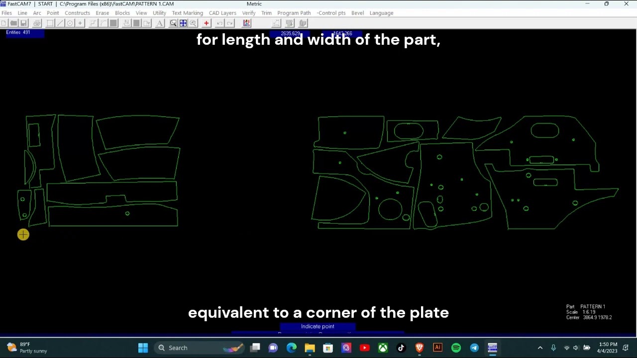 How to Import a 2D DXF or DWG File and Output it to an NC File for CNC Cutting with FastCAM