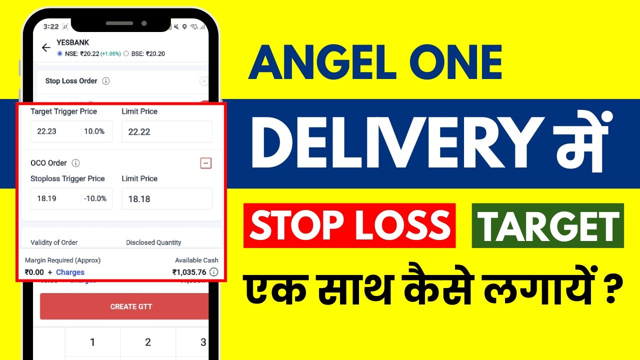 Angel One Stoploss and Target Delivery - Angel One me Delivery me Stop Loss & Target Kaise Lagaye?