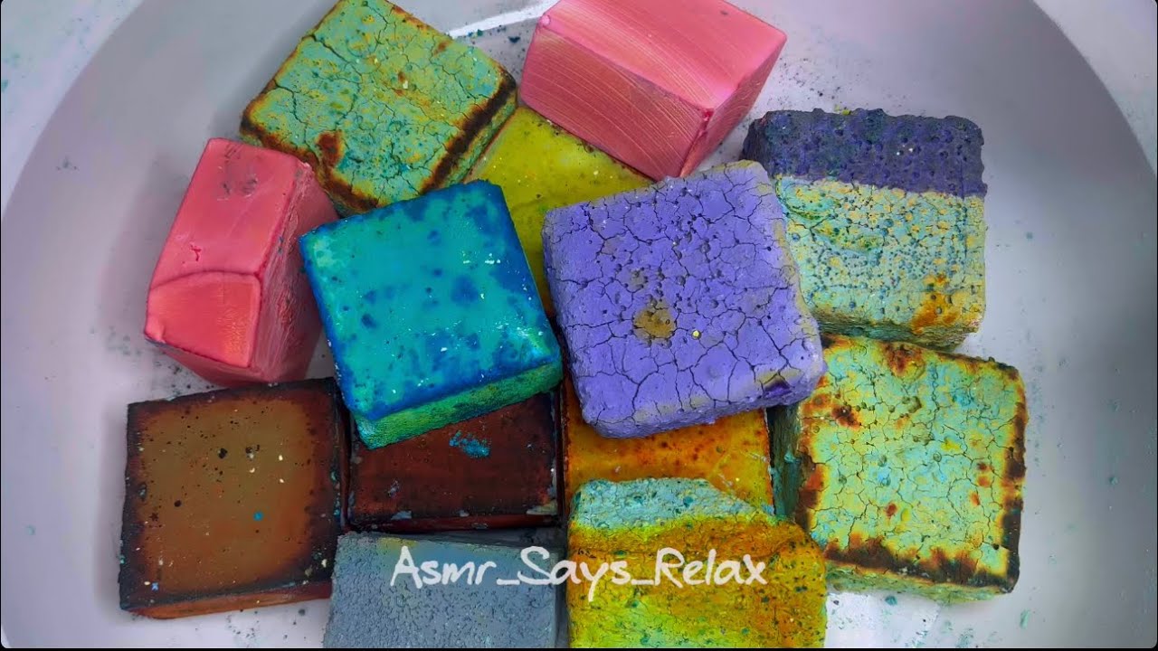 ASMR | Super Soft Variety Crush | Dyed Gym Chalk
