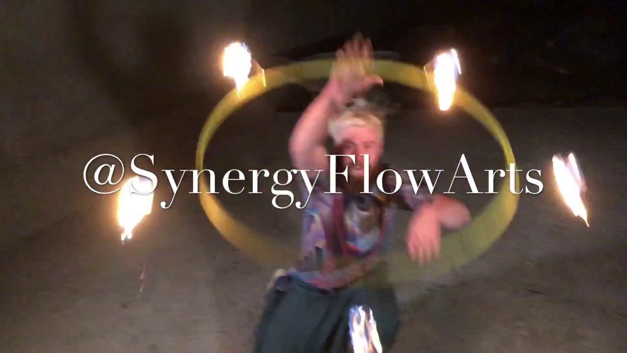 Evan Davis Double Fire Hoops // Synergy FlowArts