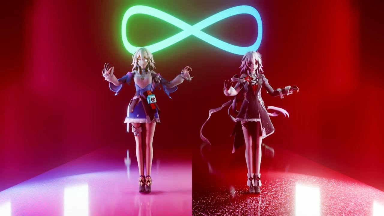[Honkai: Star Rail MMD/Blender] Yoiyoi Kokon [March 7th & Evernight]