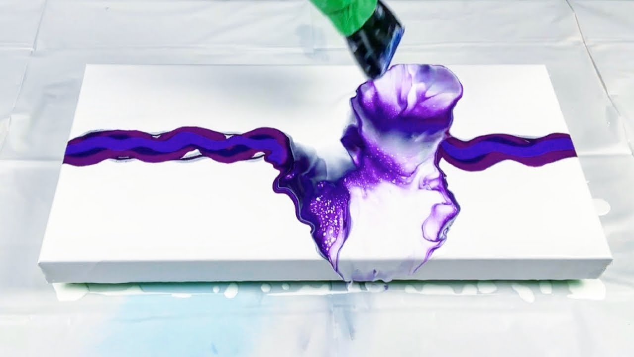 #146 - Deep Purples - Rich & Vibrant Dutch Pour | Acrylic Painting | Fluid Art