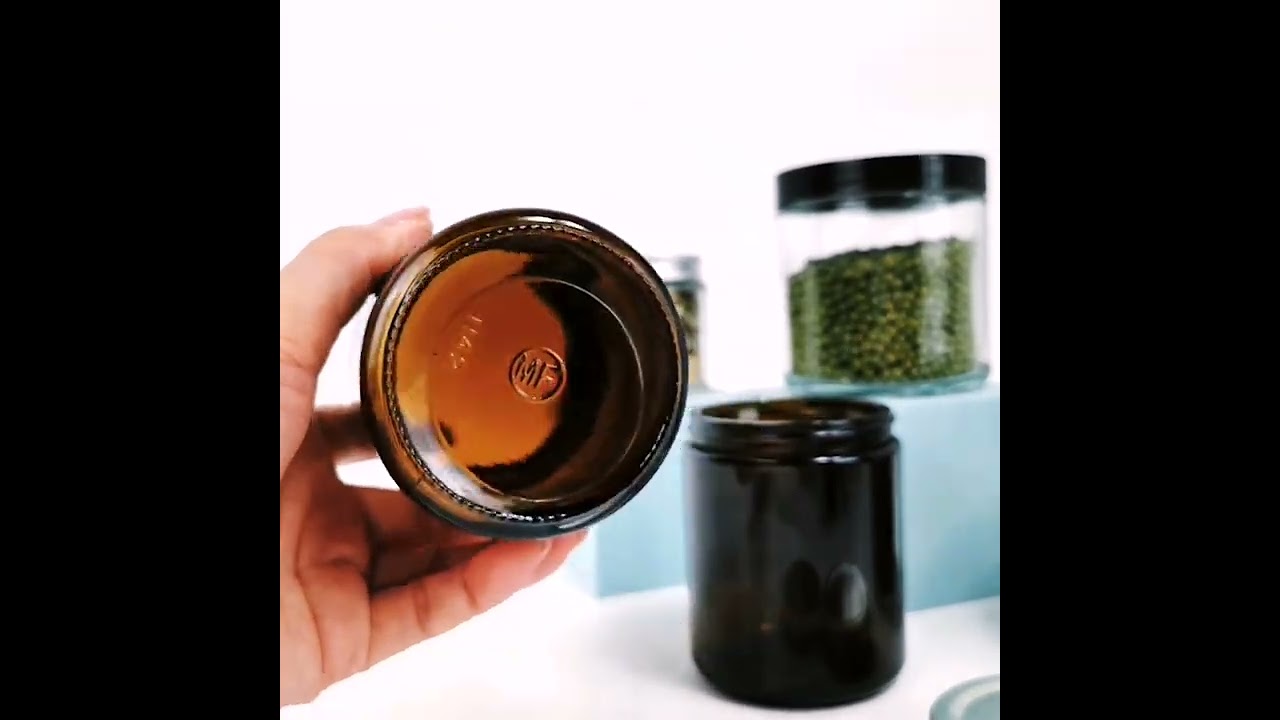 13 june New Product Amber Glass Storage Jar