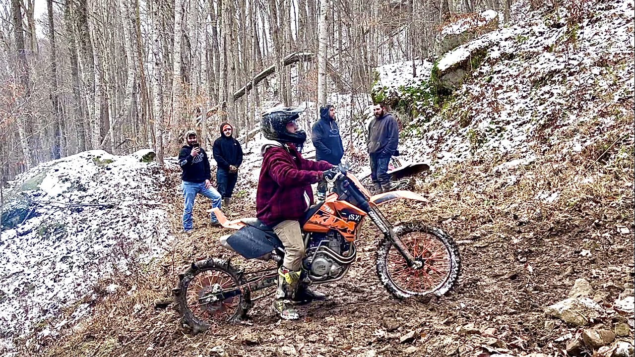BOLTED TIRES HILL CLIMBING, ONLY 1 RIDER UP INSANE HILL!