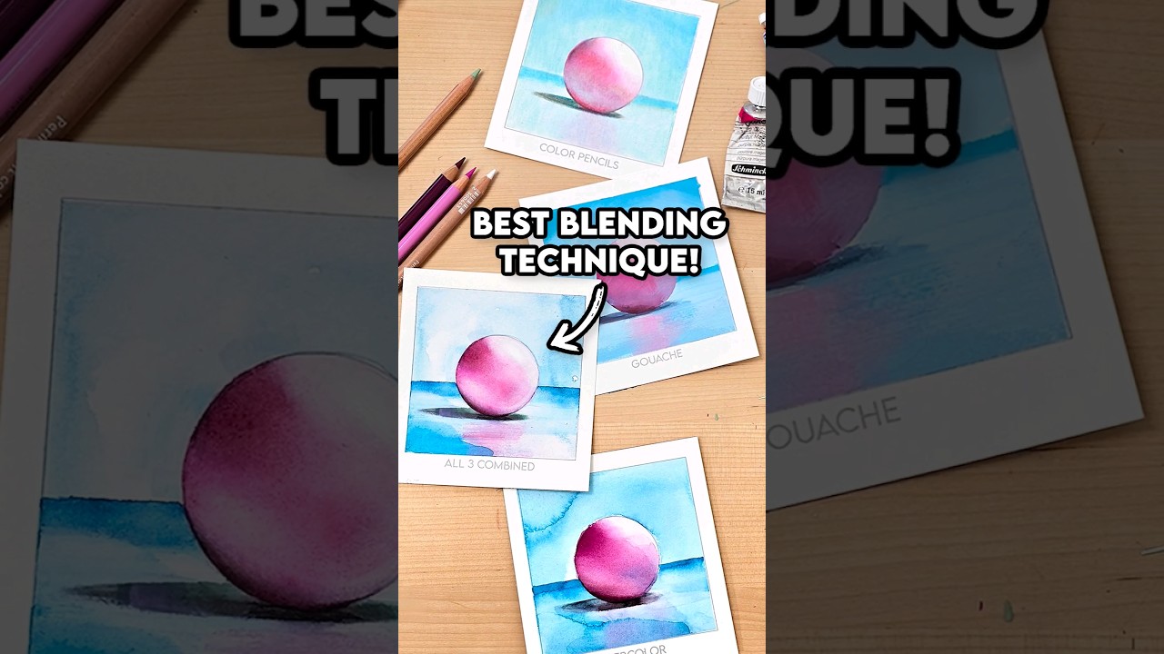 Best Blending Techniques: Watercolors 🆚 Gouache 🆚 Color Pencils!
