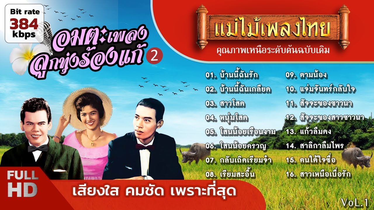 อมตะเพลงลูกทุ่งร้องแก้ ชุด 2 #แม่ไม้เพลงไทย Vol.01