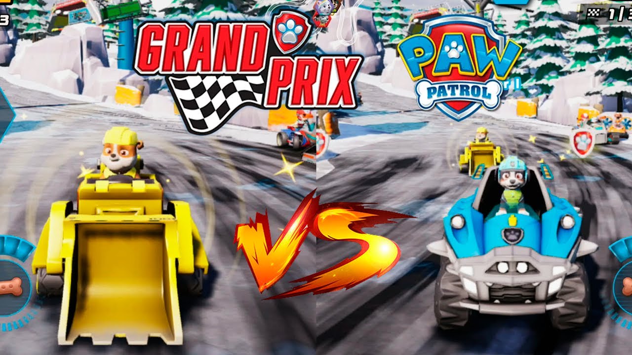 RUBBLE contra REX Multijugador Patrulla Canina: Grand Prix Gameplay - [Nintendo Switch]