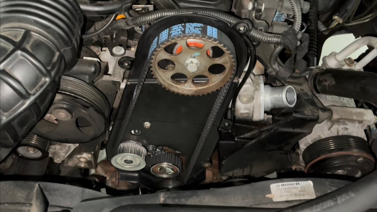 Troca da correia dentada e revisão do sistema de arrefecimento do motor da S10 2.4 8v Flex