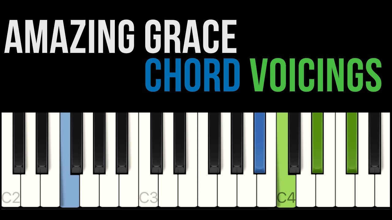 Amazing Grace keyboard chords + voice