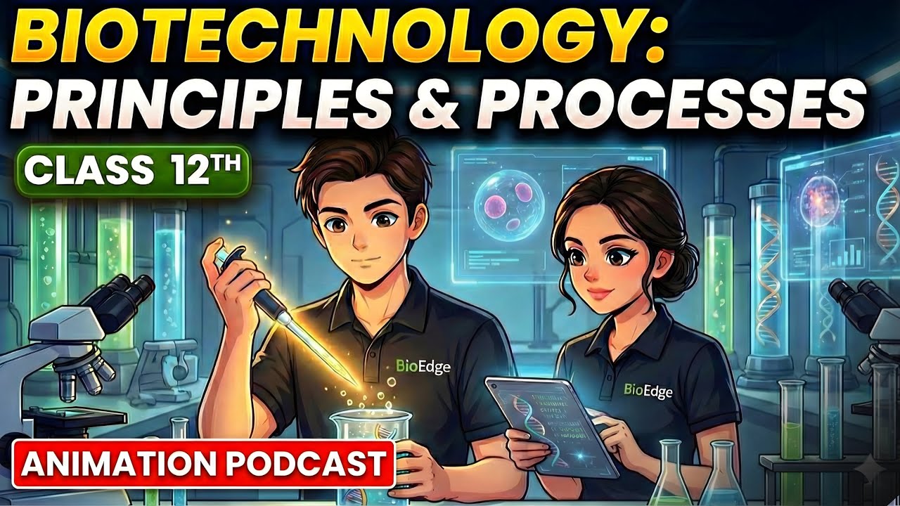ONESHOT ANIMATION CLASS 12 BIOLOGY | Biotechnology: Principles & Processes NCERT Chapter