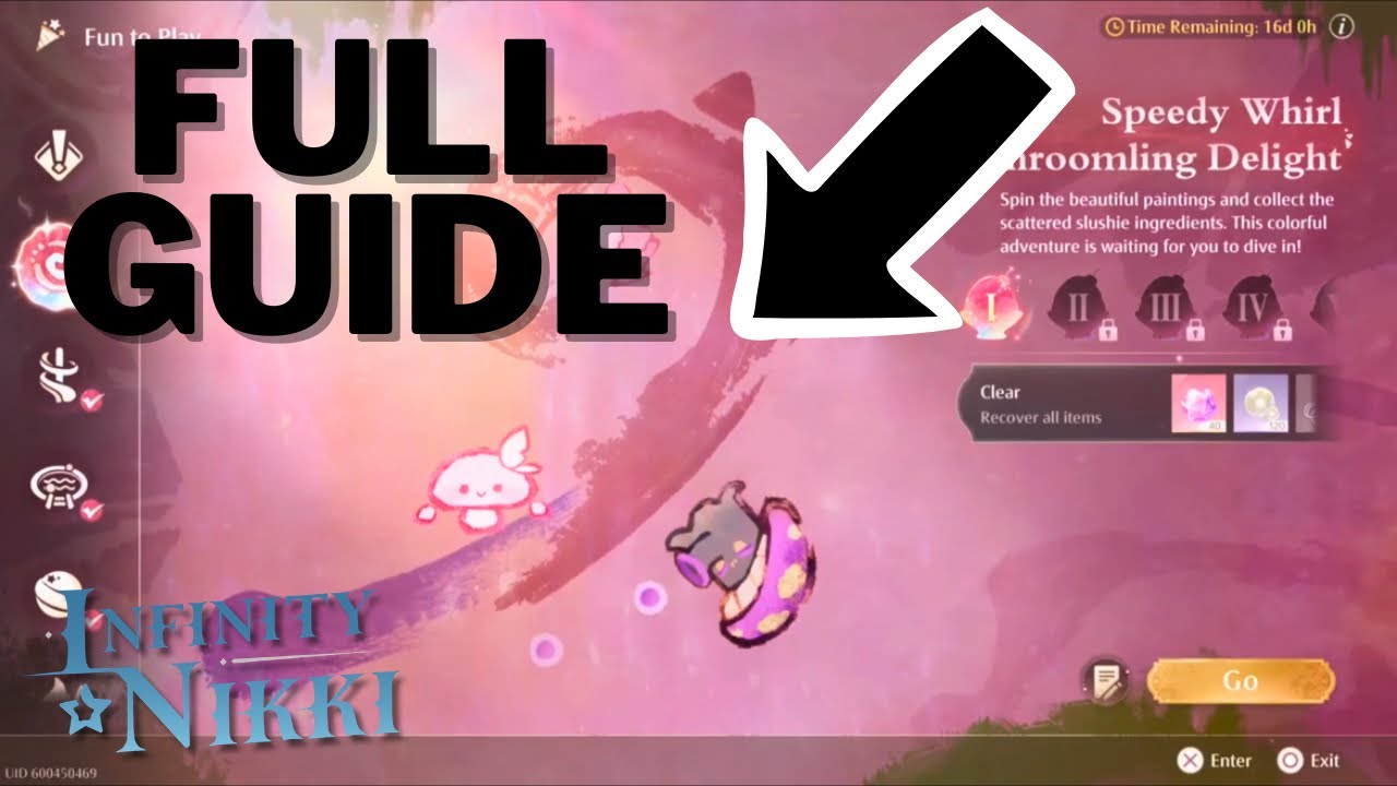 Speedy Whirl Shroomling Delight Guide | Infinitynikki 2.3 Uncrowned Heart events
