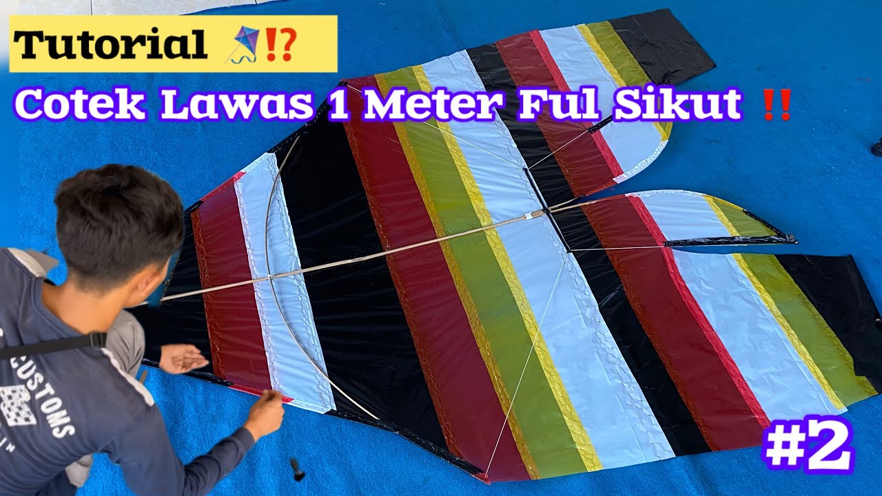 MEMBUAT LAYANGAN COTEK LAWAS 1 METER LENGKAP DENGAN UKURANNYA // Very Nice Cotek Kite Making ‼️🪁