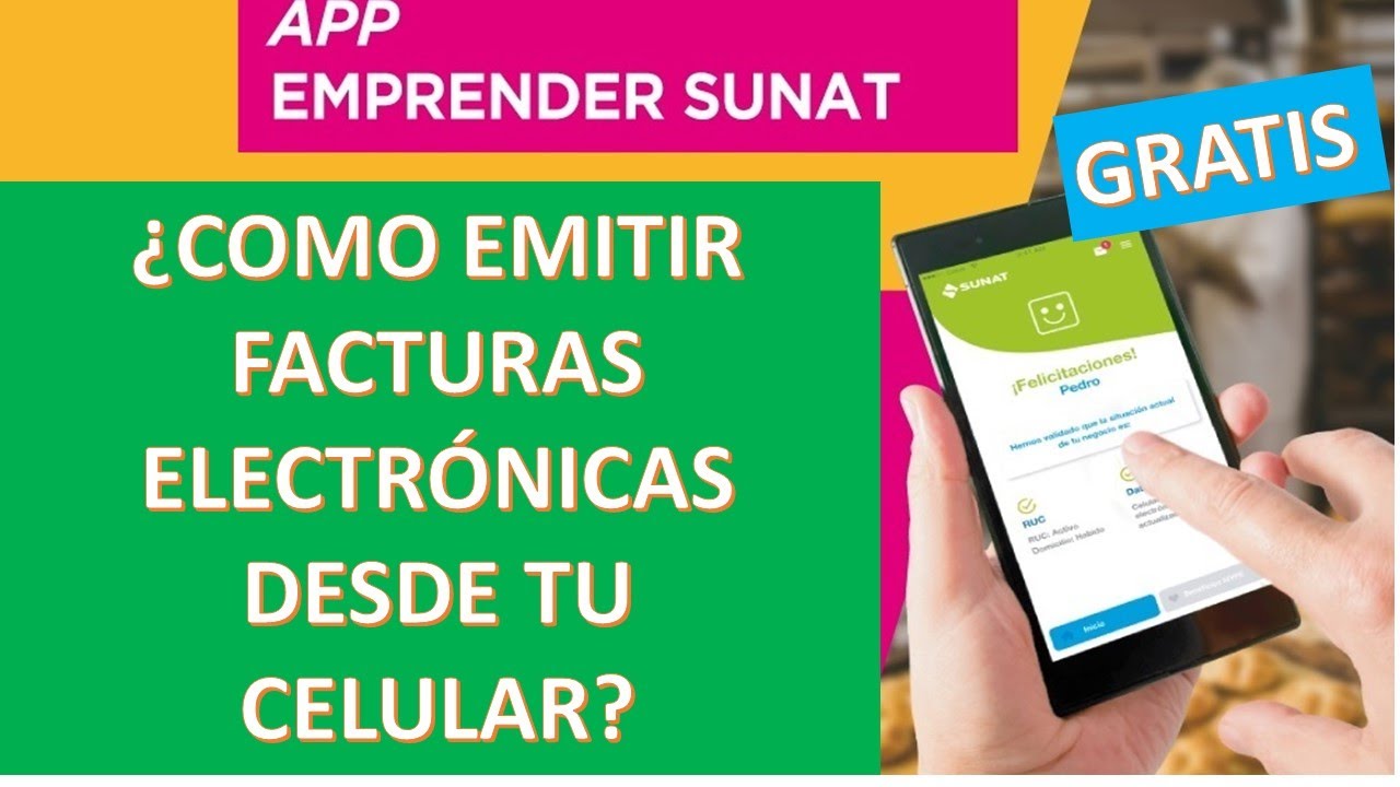 &iquest;C&oacute;mo emitir Facturas Electr&oacute;nicas con tu celular con la APP SUNAT?-Gratis